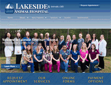 Tablet Screenshot of lakesidepetvet.com